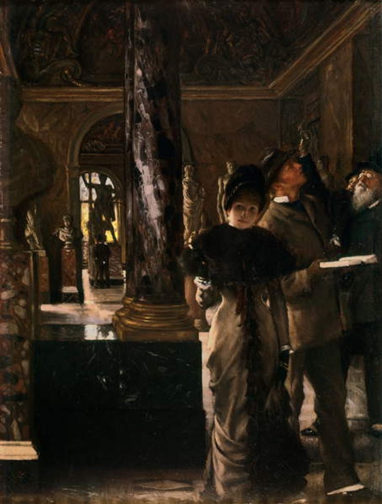 Detail of Foreign Visitors in the Louvre, c.1880 by James Jacques Joseph Tissot