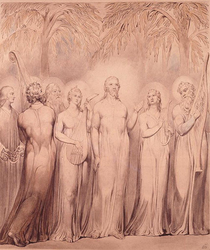 Detail of Hymn of Christ and the Apostles by William Blake