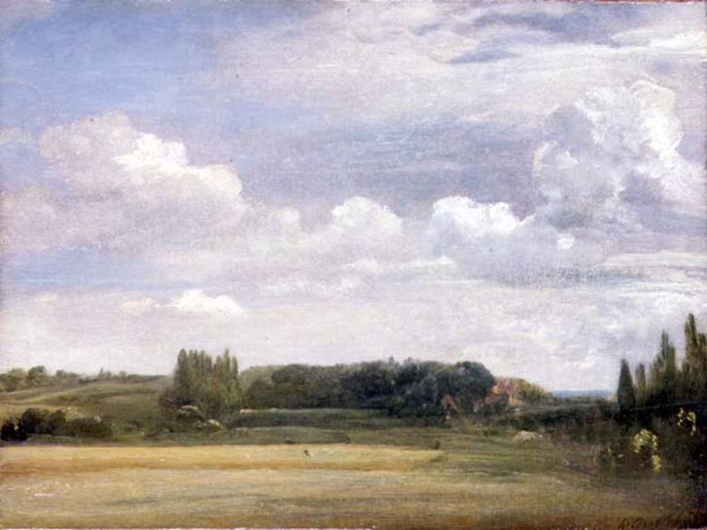 Detail of View towards the Rectory, East Bergholt, 1813 by John Constable