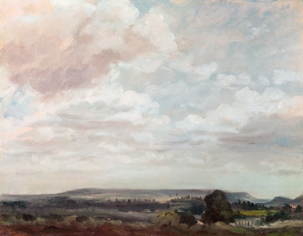 Detail of View in Wiltshire by John Constable