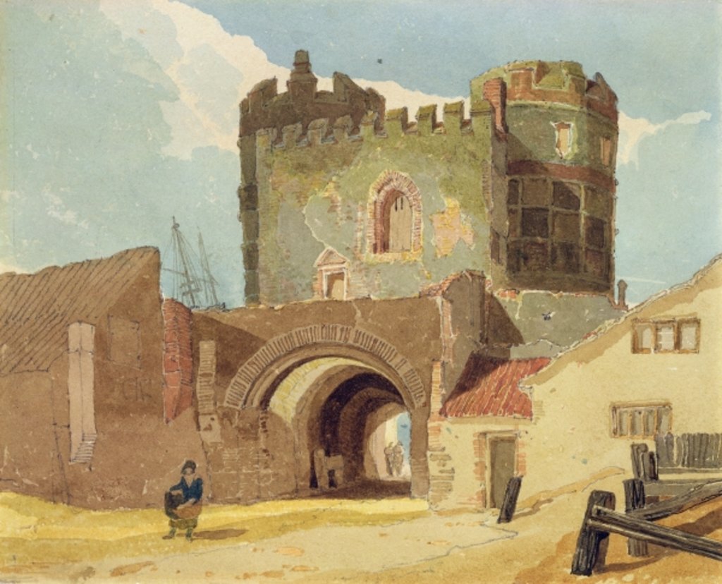 Detail of The South Gate, Great Yarmouth, Norfolk by John Sell Cotman
