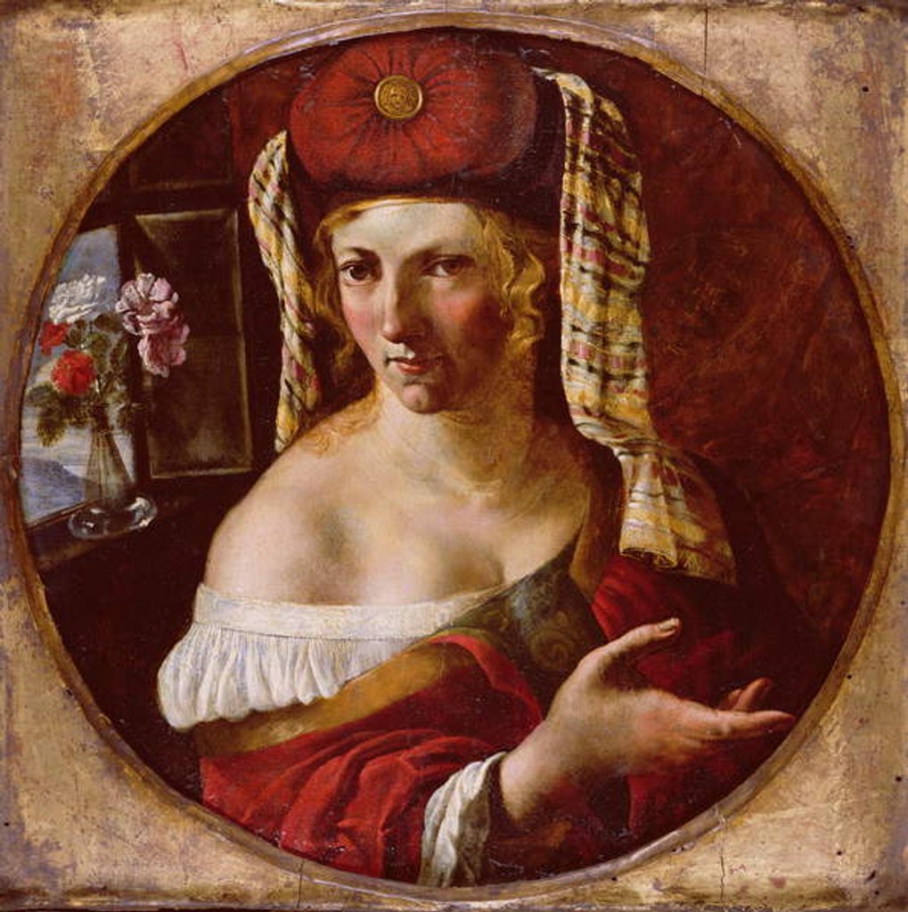 Detail of A Sibyl by Angelo Caroselli