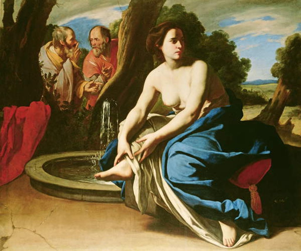 Detail of Suzanna and the Elders by Massimo Stanzione