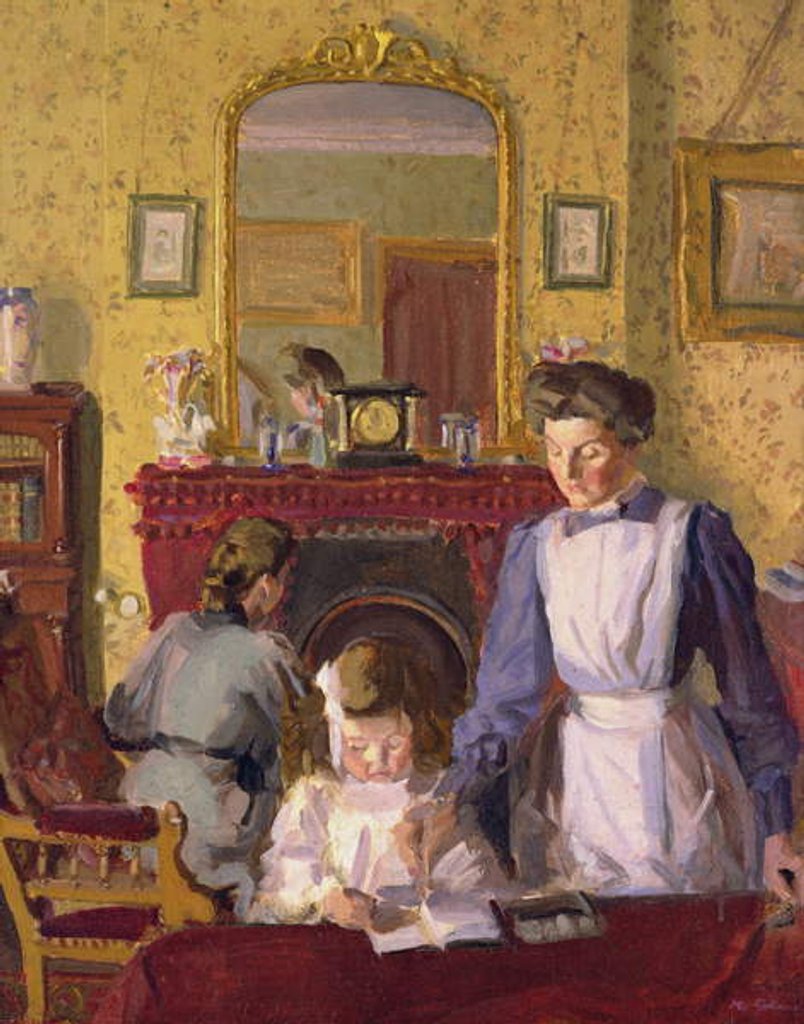 Detail of In the Nursery, Snargate Rectory by Harold Gilman