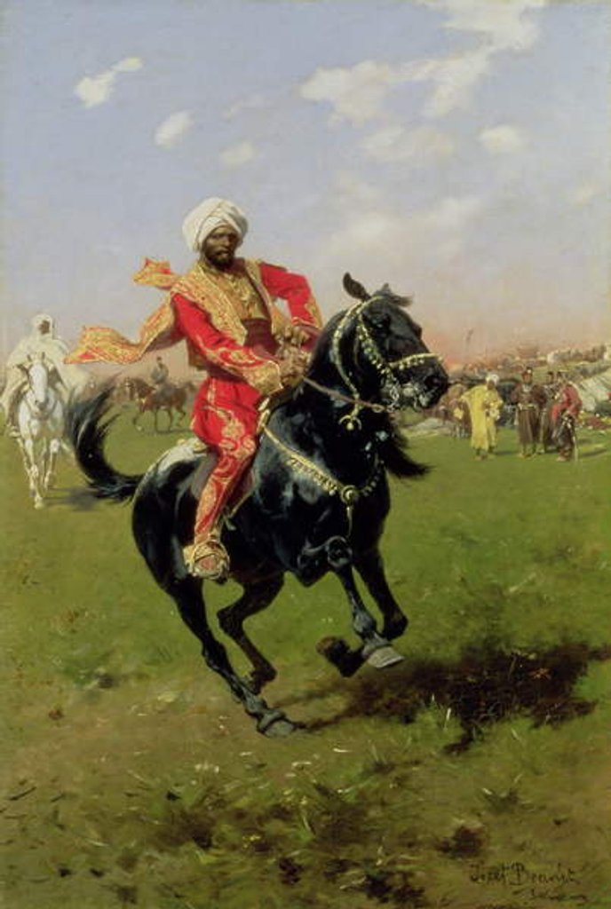 Detail of Testing the Mount, c.1900 by Jozef Brandt