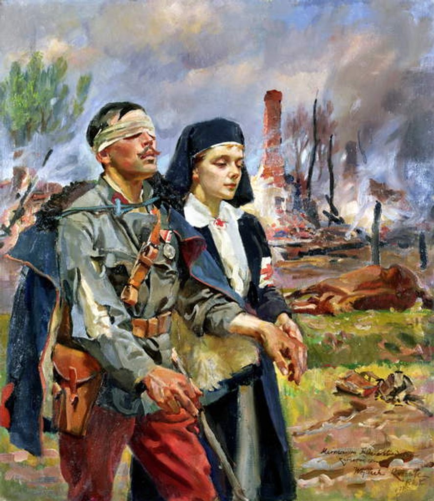 Detail of Wounded Soldier, 1915 by Wojciech Kossak