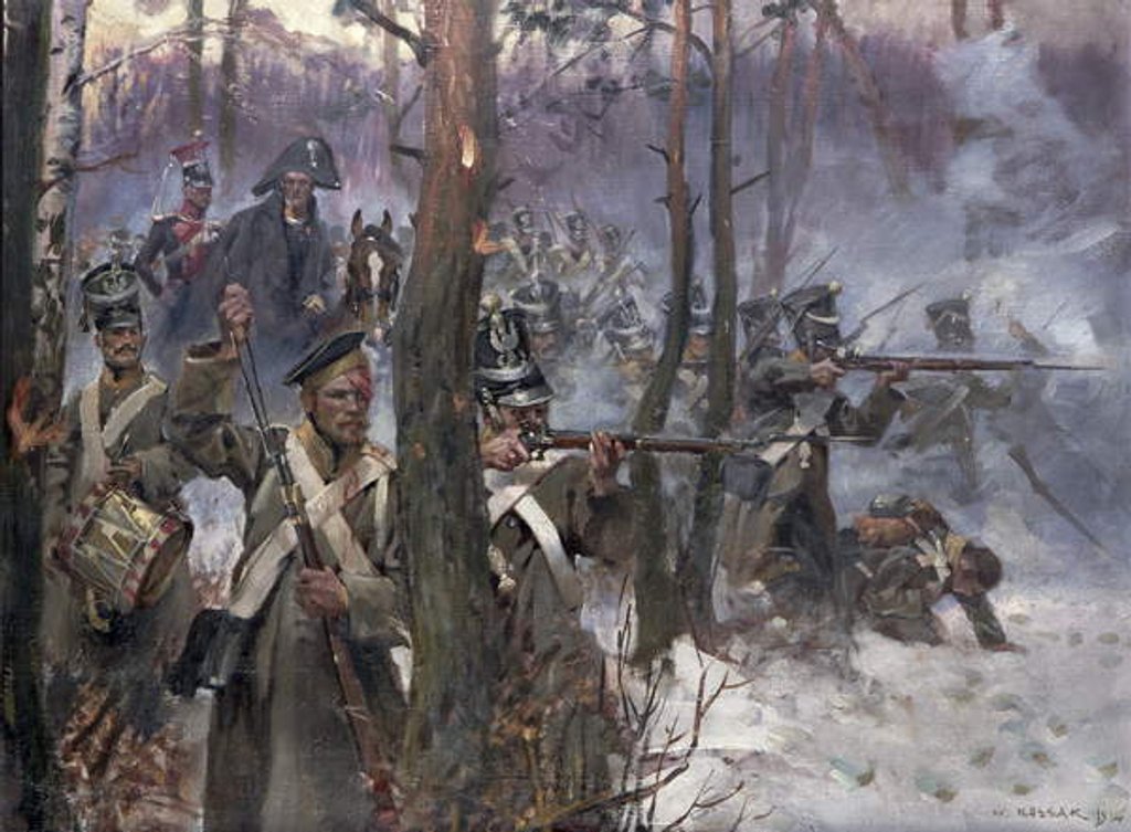 Detail of Battle of Olszynk Grochowsk, Warsaw, 25 February 1831, 1912 by Wojciech Kossak