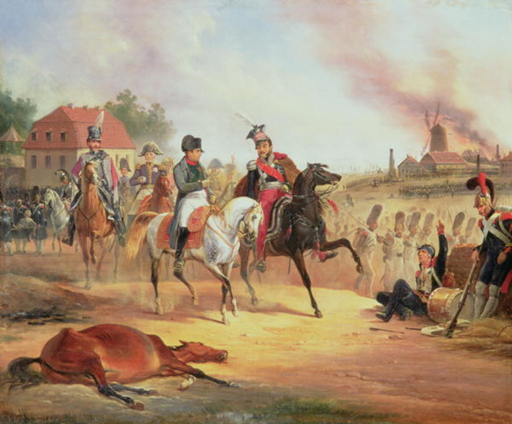 Detail of Napoleon and Prince Joseph Poniatowski at the Battle of Leipzig, 19th October 1813, 1837 by January Suchodolski