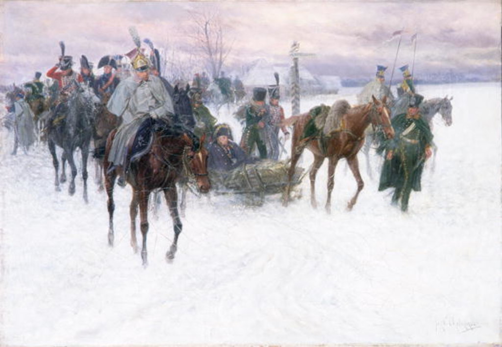 Detail of Napoleon's Troops Retreating from Moscow, 1888-89 by Jan van Chelminski