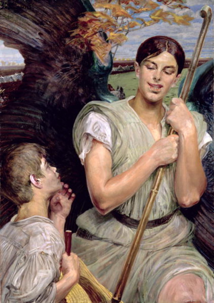 Detail of Angel and Shepherd Boy, 1911 by Jacek Malczewski