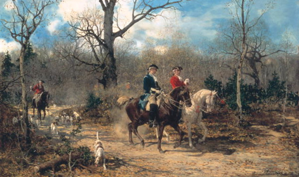 Detail of The Autumn Ride, c.1875-80 by Alfred von Wierusz-Kowalski