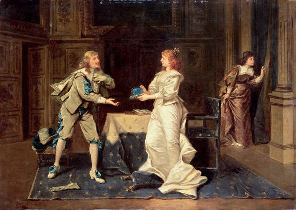 Detail of Lord Buckingham and Queen Anne of Austria, c.1886 by Wladyslaw Bakalowicz