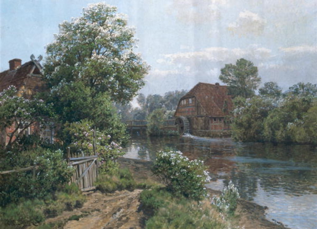 Detail of Autumn Landscape, c.1900 by Carl Christian Schirm