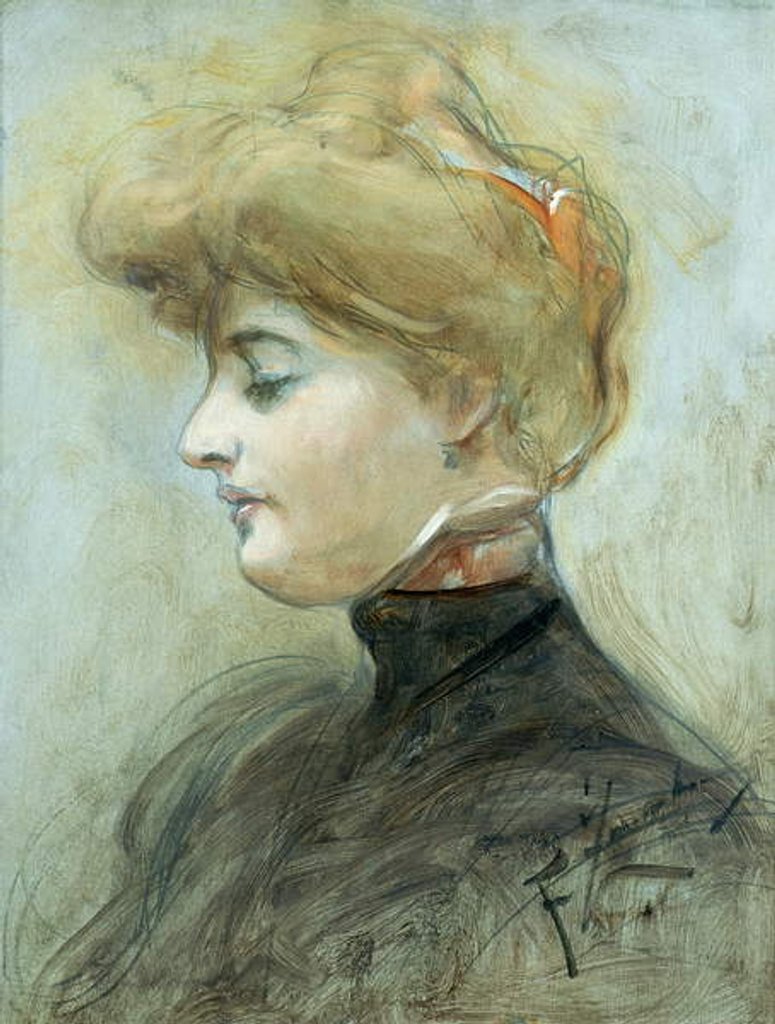 Detail of Head of a Blond Woman, c.1895 by Franciszek Zmurko