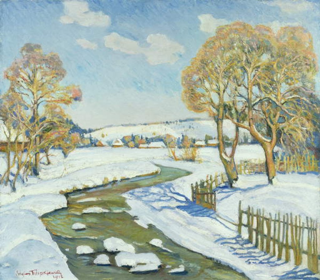 Detail of Sunny Day in Poronin, 1917 by Stefan Filipowicz