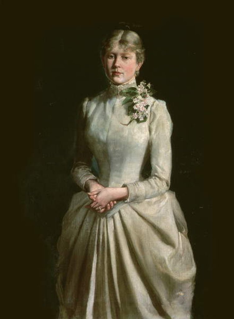 Detail of Portrait of the Artist's Wife, Mary, 1884 by Wojciech Kossak