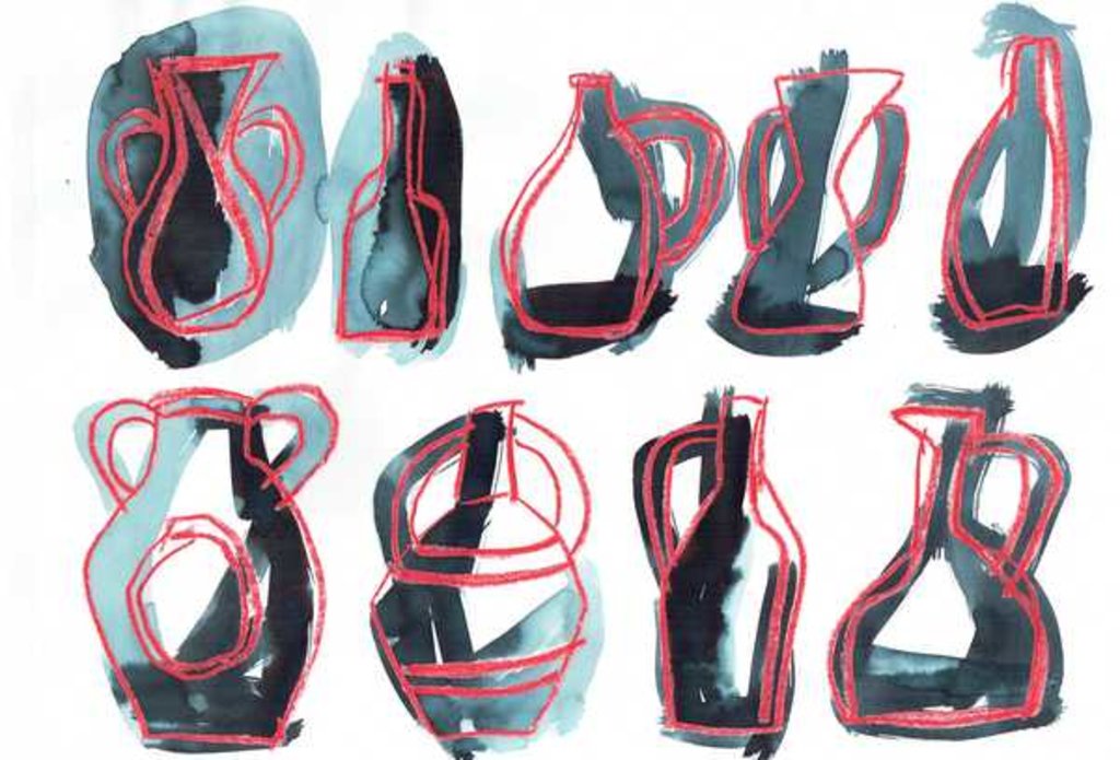 Detail of Nine Vessels, 2016 by Stephen Dow