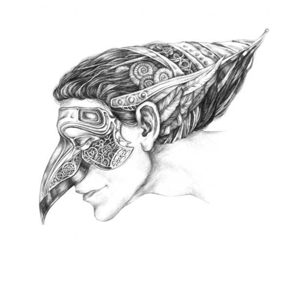 Detail of Venetian carnival, Arlecchino, 2012 by Runa Anastasiya Rudaya