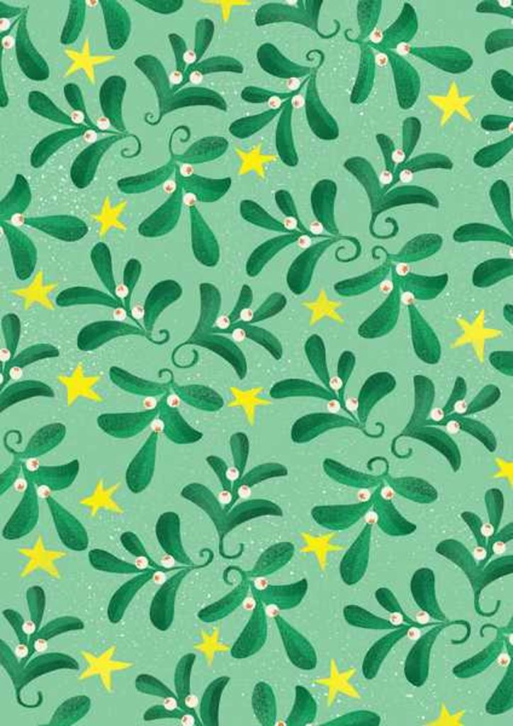 Detail of Green Christmas pattern, 2016 by Runa Anastasiya Rudaya