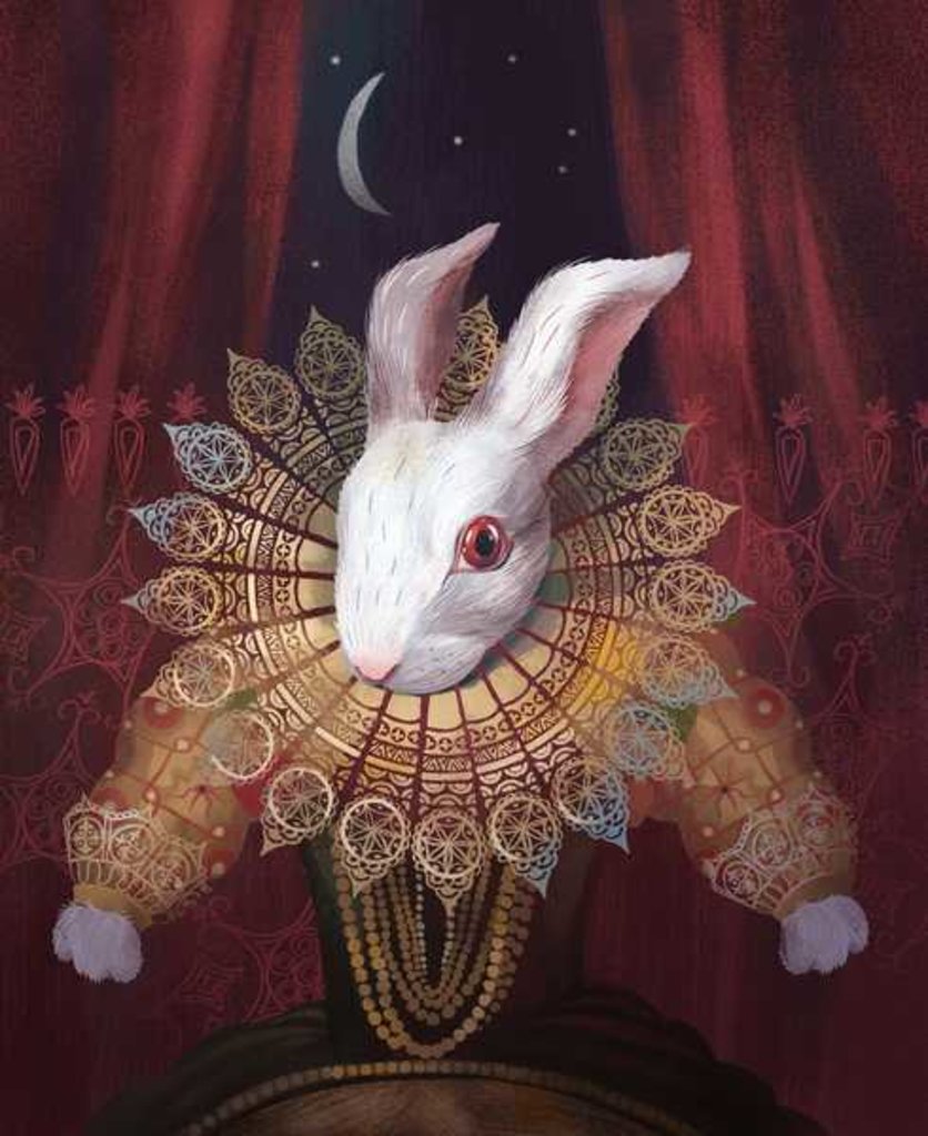 Detail of White Like the Moon, 2016 by Runa Anastasiya Rudaya