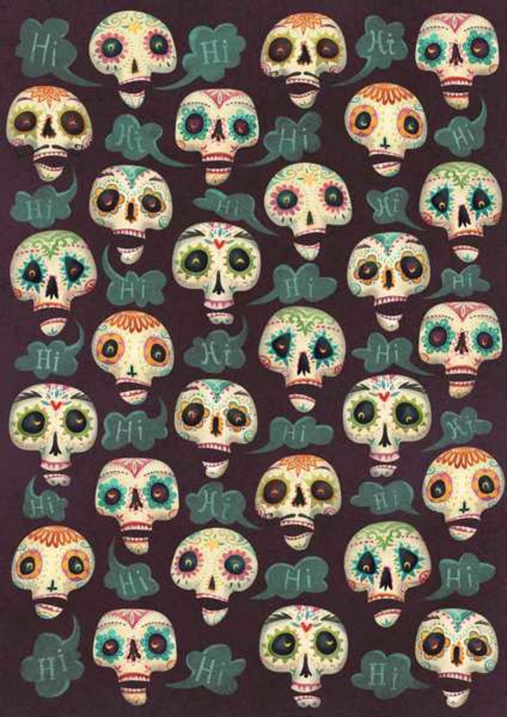 Detail of Halloween pattern, 2015 by Runa Anastasiya Rudaya