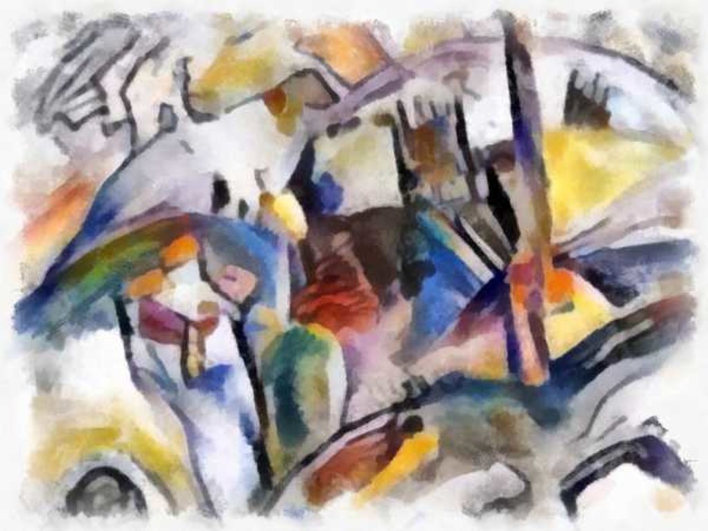 Detail of Landscape with buildings, 2016 by Alex Caminker