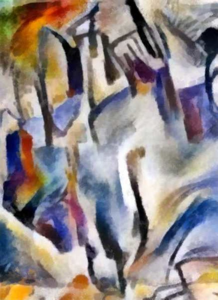 Detail of Snowy forest, 2016 by Alex Caminker