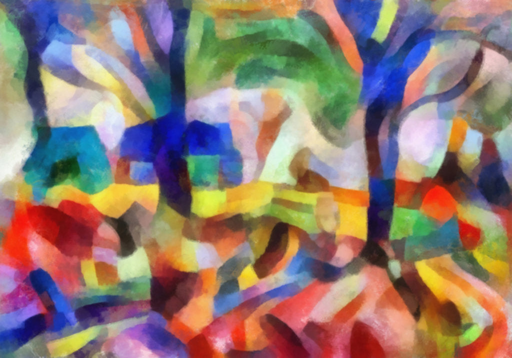 Detail of Blue trees, 2017 by Alex Caminker