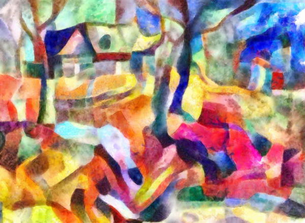 Detail of House in the woods, 2017 by Alex Caminker