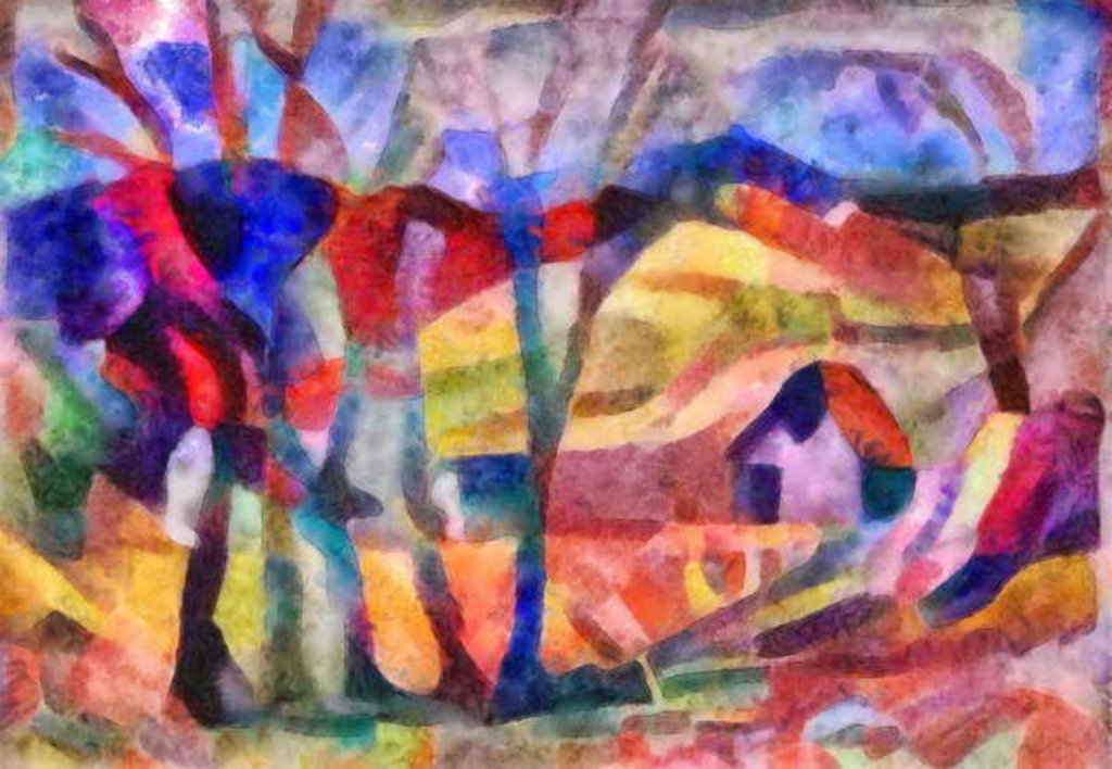 Detail of Landscape in pink, 2017 by Alex Caminker