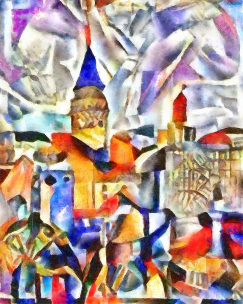 Detail of The city, 2017 by Alex Caminker