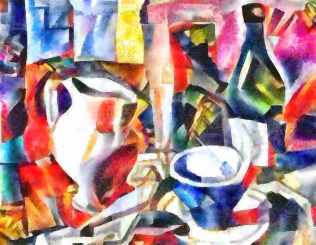 Detail of Still life with a bottle, 2017 by Alex Caminker