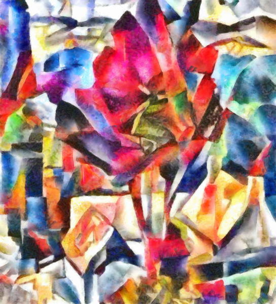 Detail of The red tree in the middle of town, 2017 by Alex Caminker