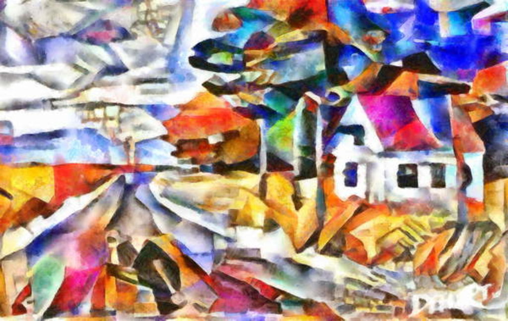 Detail of The road around the field, 2017 by Alex Caminker