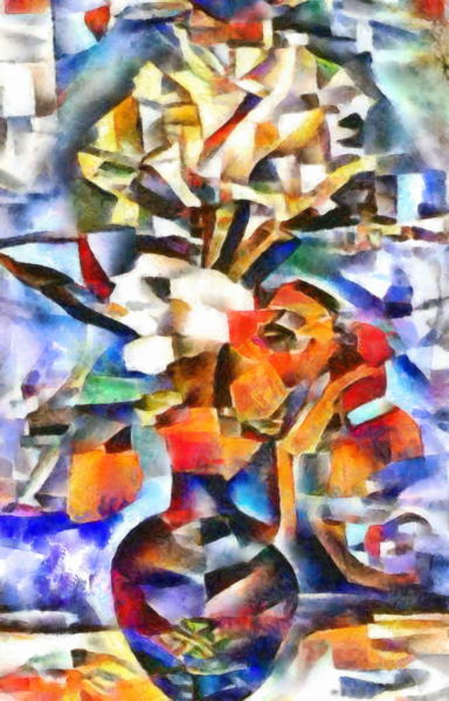 Detail of Poppies, gladioli and other flowers, 2017 by Alex Caminker