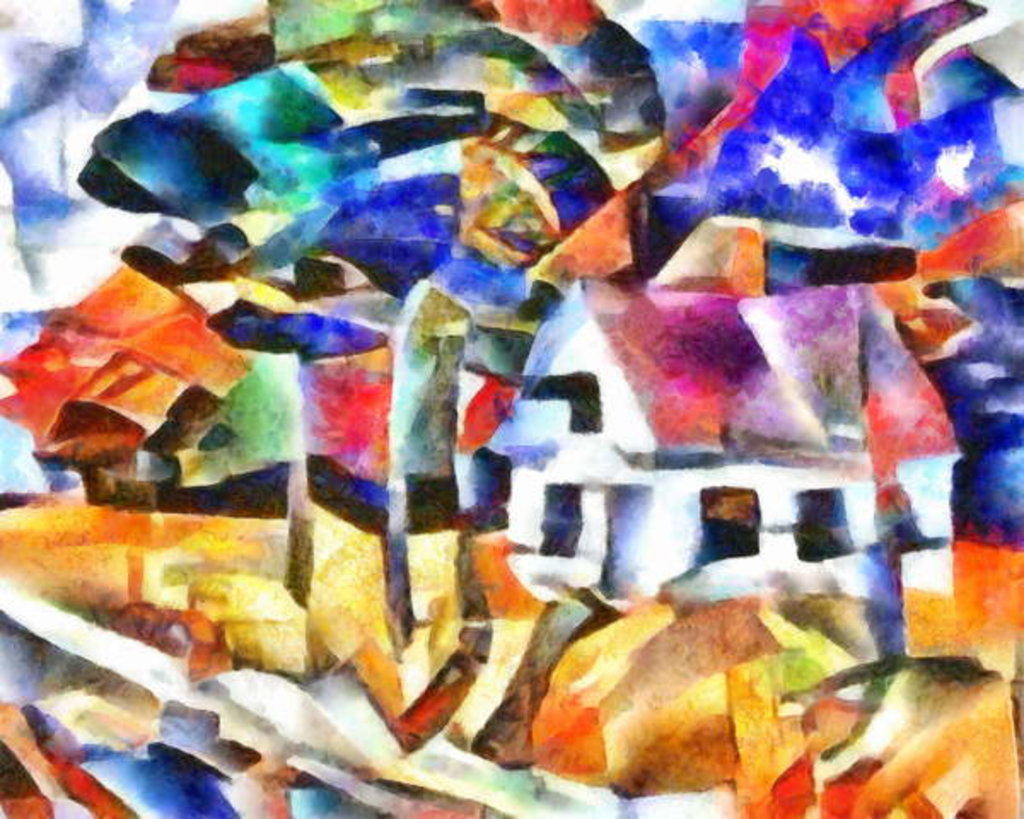 Detail of The road around the field, 2017 by Alex Caminker