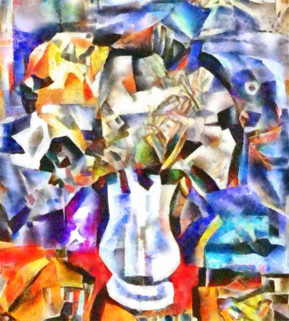 Detail of Flowers in the room, 2017 mixed media) by Alex Caminker