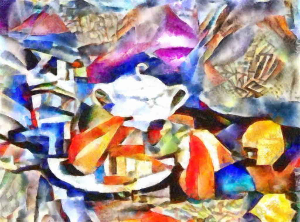 Detail of White teapot, 2017 by Alex Caminker