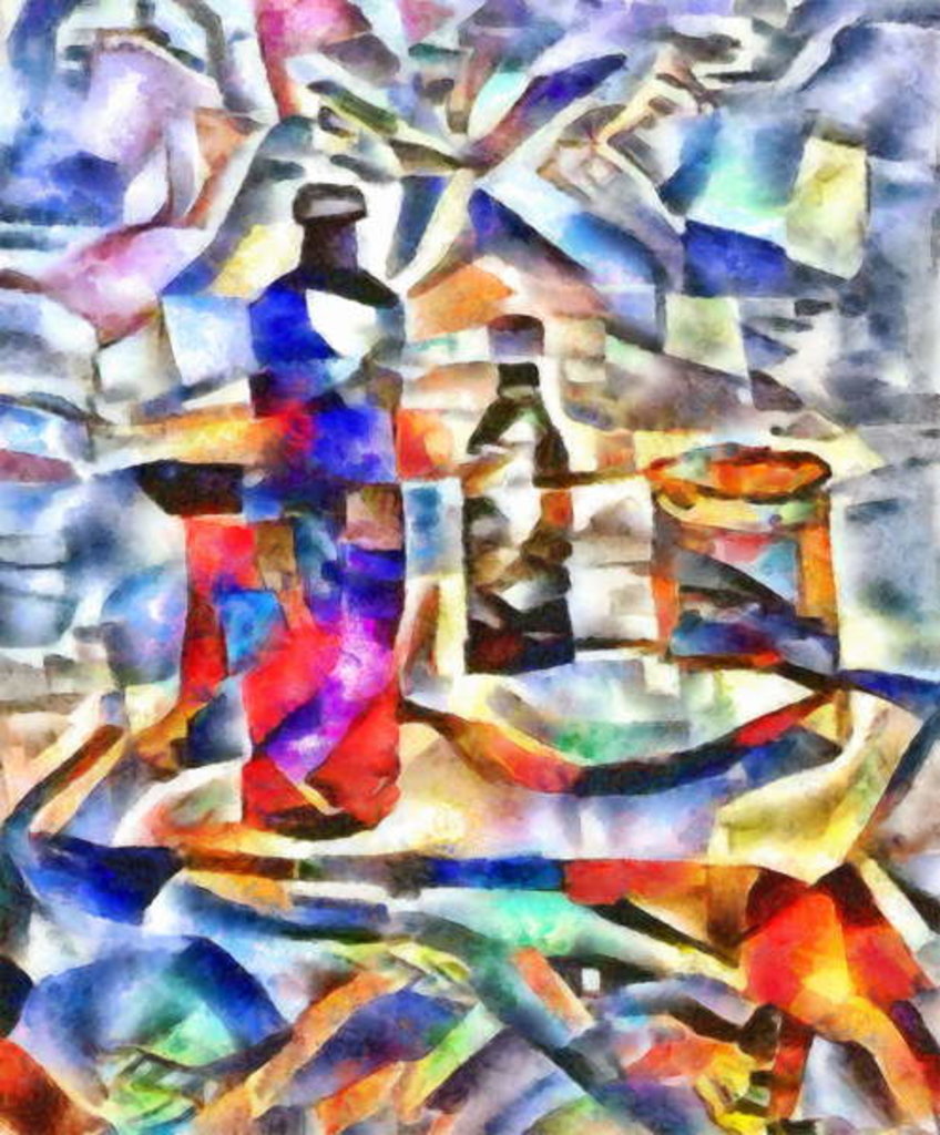 Detail of Blue still life, 2017 by Alex Caminker