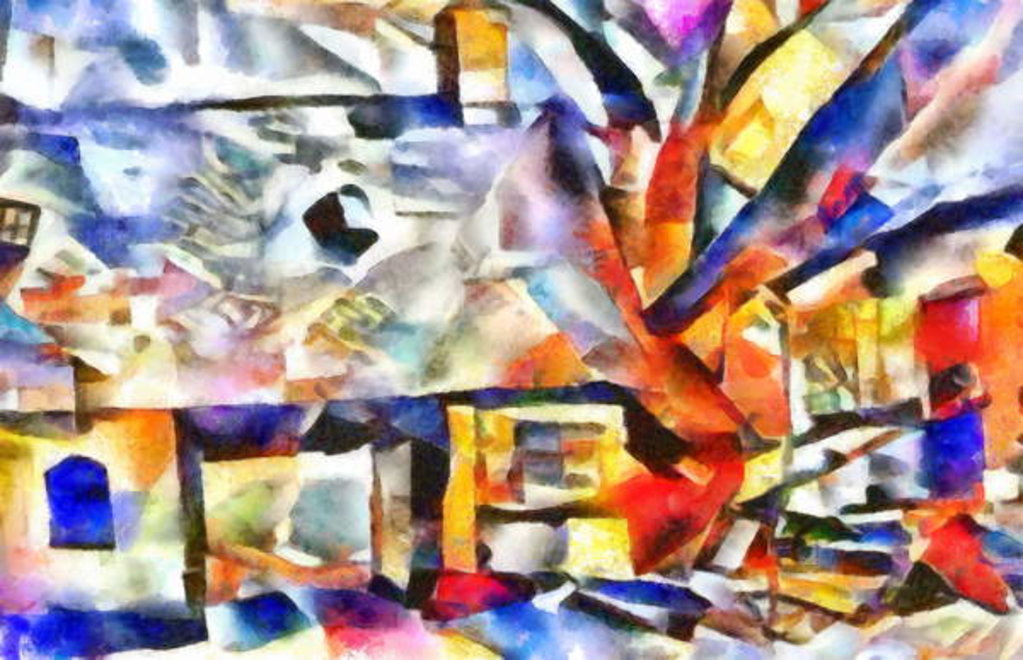 Detail of Fire landscape, 2017 by Alex Caminker