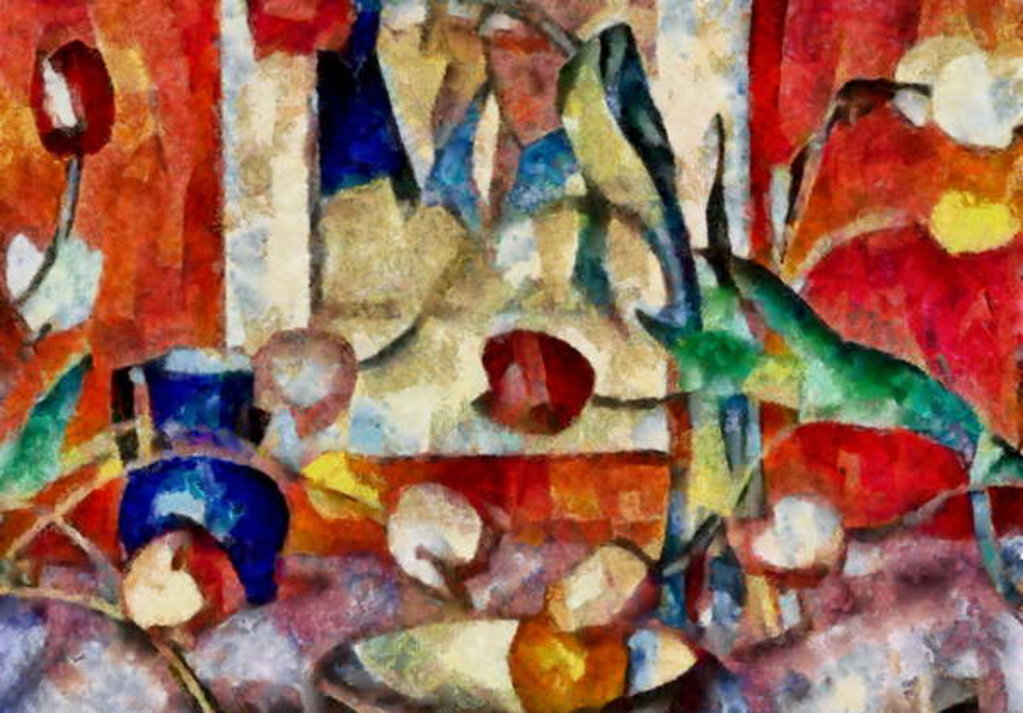 Detail of In the red #11, 2017 by Alex Caminker