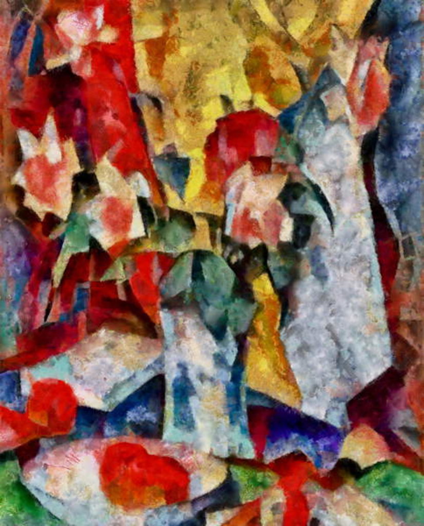 Detail of In the red #12, 2017 by Alex Caminker