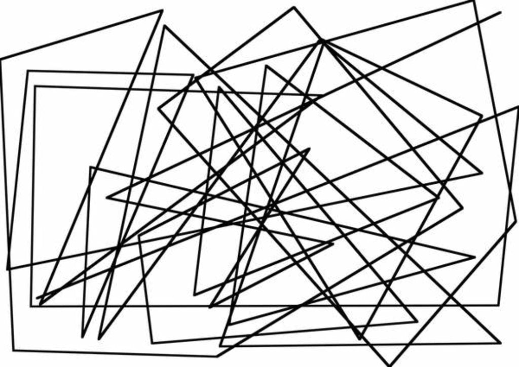 Detail of String-line as a cubism, 2017 by Alex Caminker