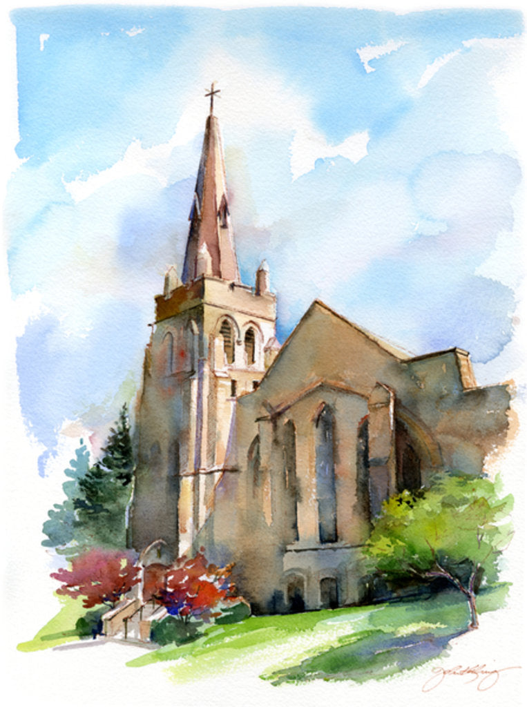 Detail of Church with steeple, 2016 by John Keeling