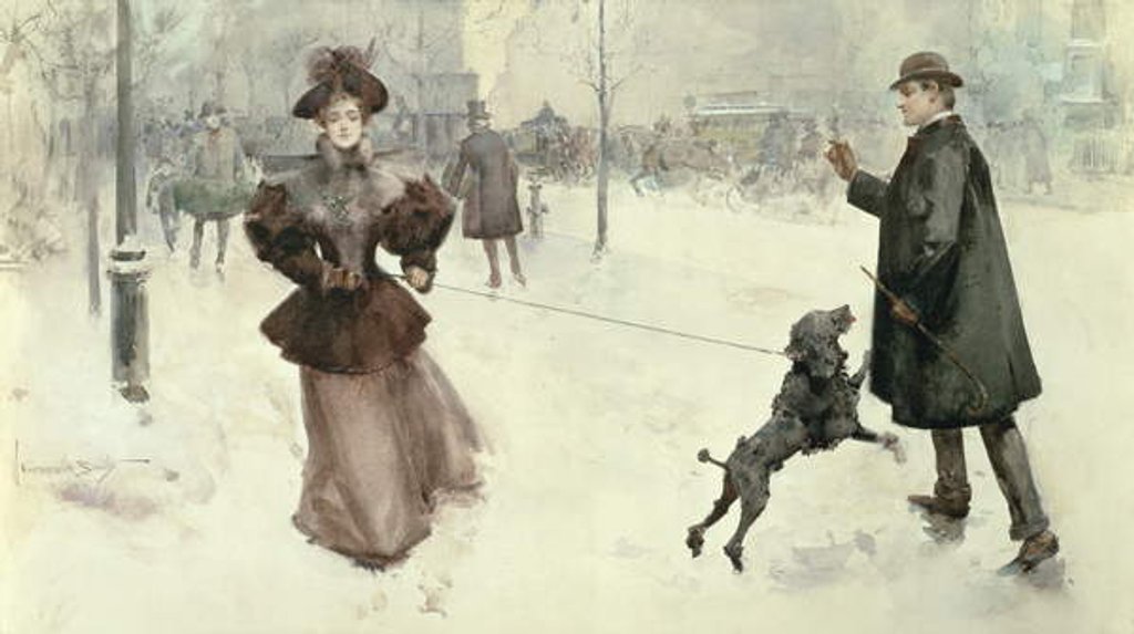 Detail of Old Friends by Walter Granville-Smith