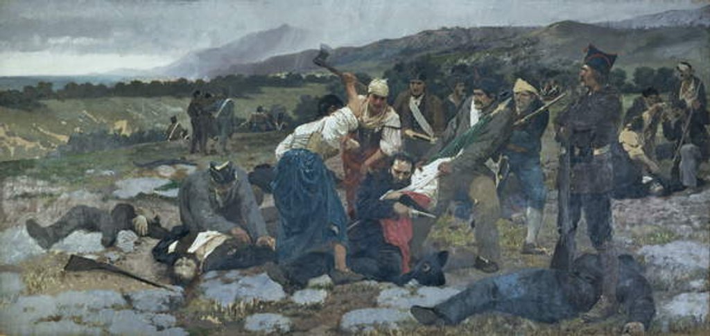 Detail of The Death of Carlo Pisacane by Giuseppe Sciuti