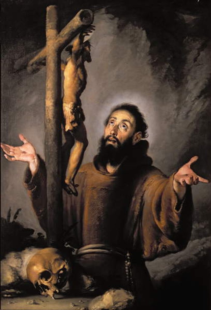 Detail of St. Francis by Bernardo Strozzi