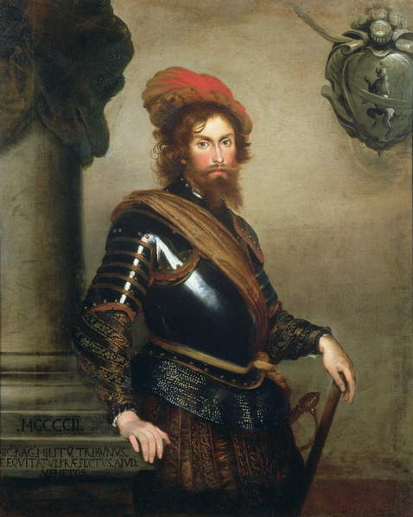 Detail of Portrait of Nicolo Raggi by Bernardo Strozzi