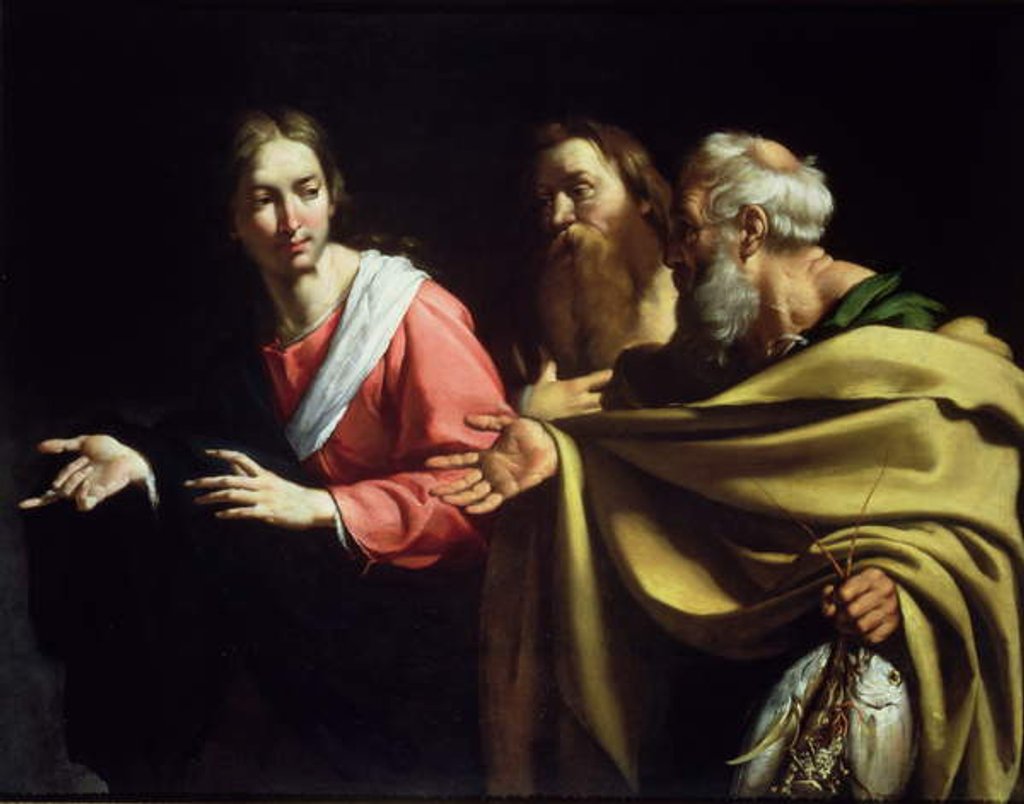 Detail of The Calling of St. Peter and St. Andrew by Bernardo Strozzi