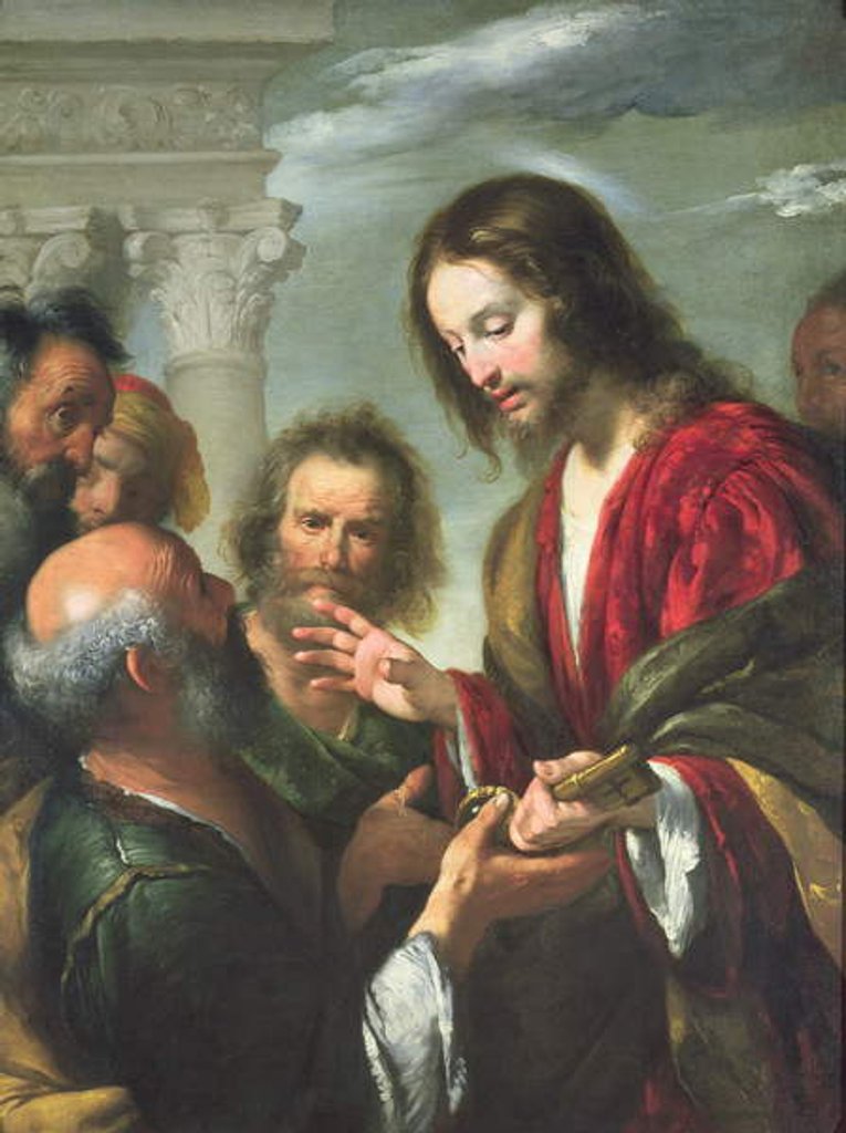 Detail of The Delivery of the Keys to St. Peter by Bernardo Strozzi